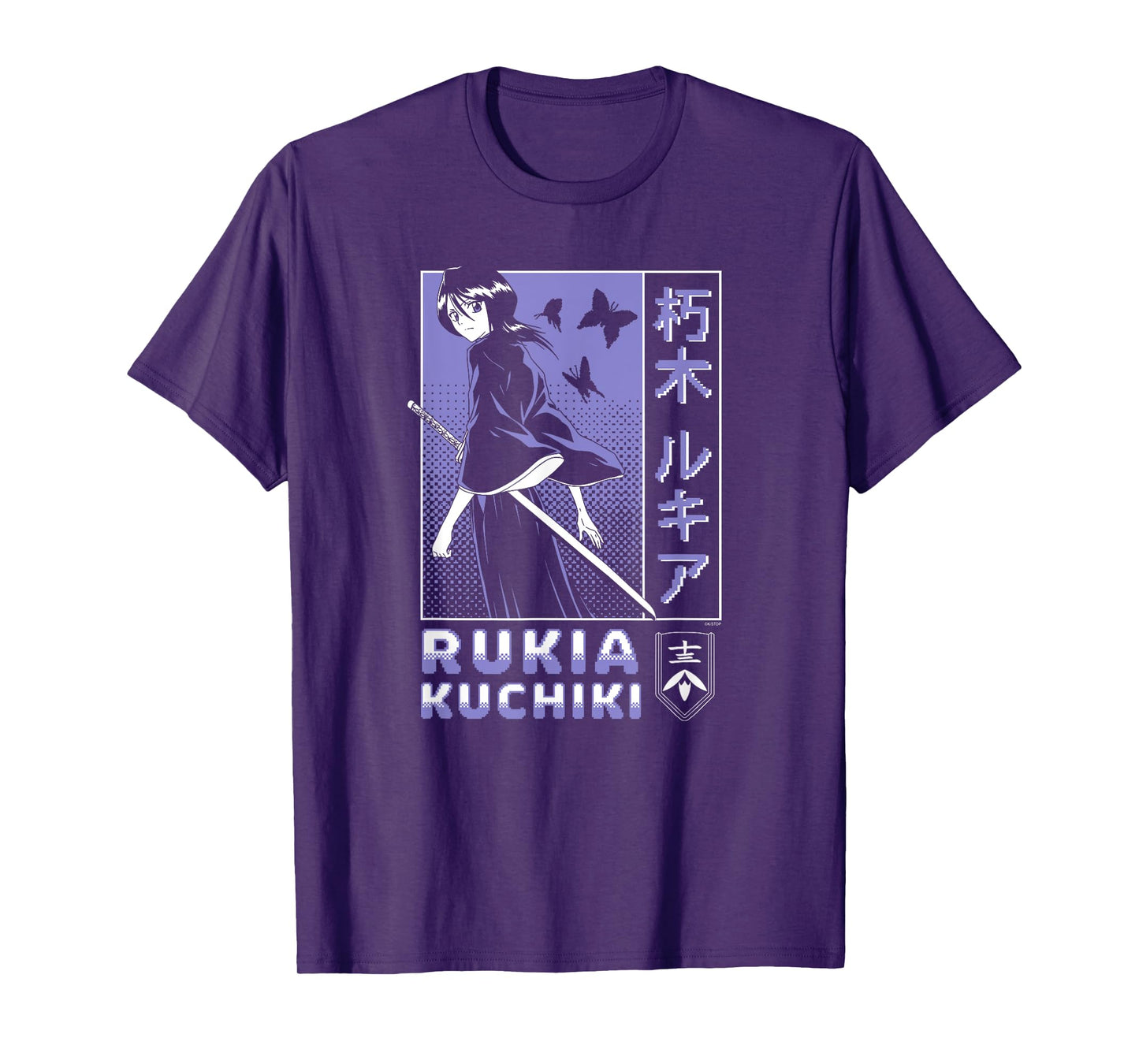 BLEACH Rukia Kuchiki Pixelated Background Anime T-Shirt