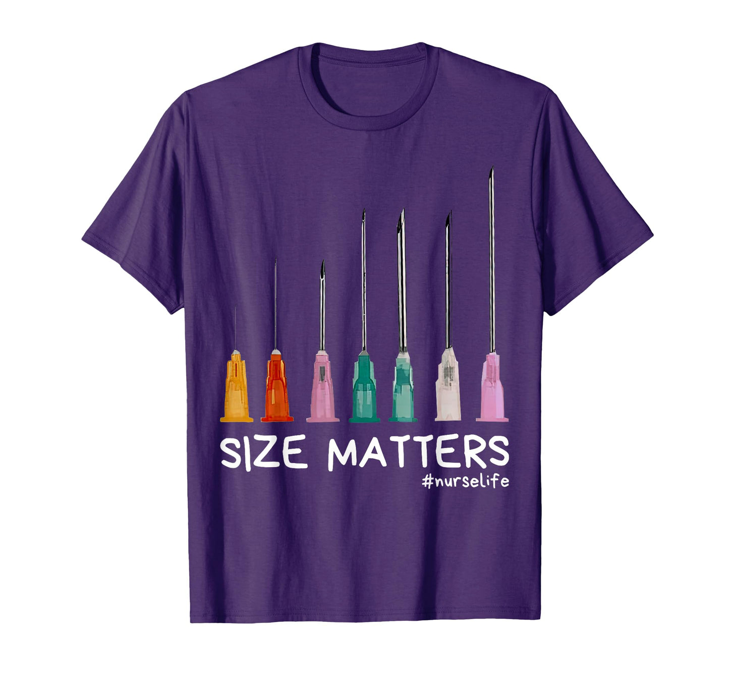 Needle Size Matters Funny Nursing CNA Nurse Life T-Shirt