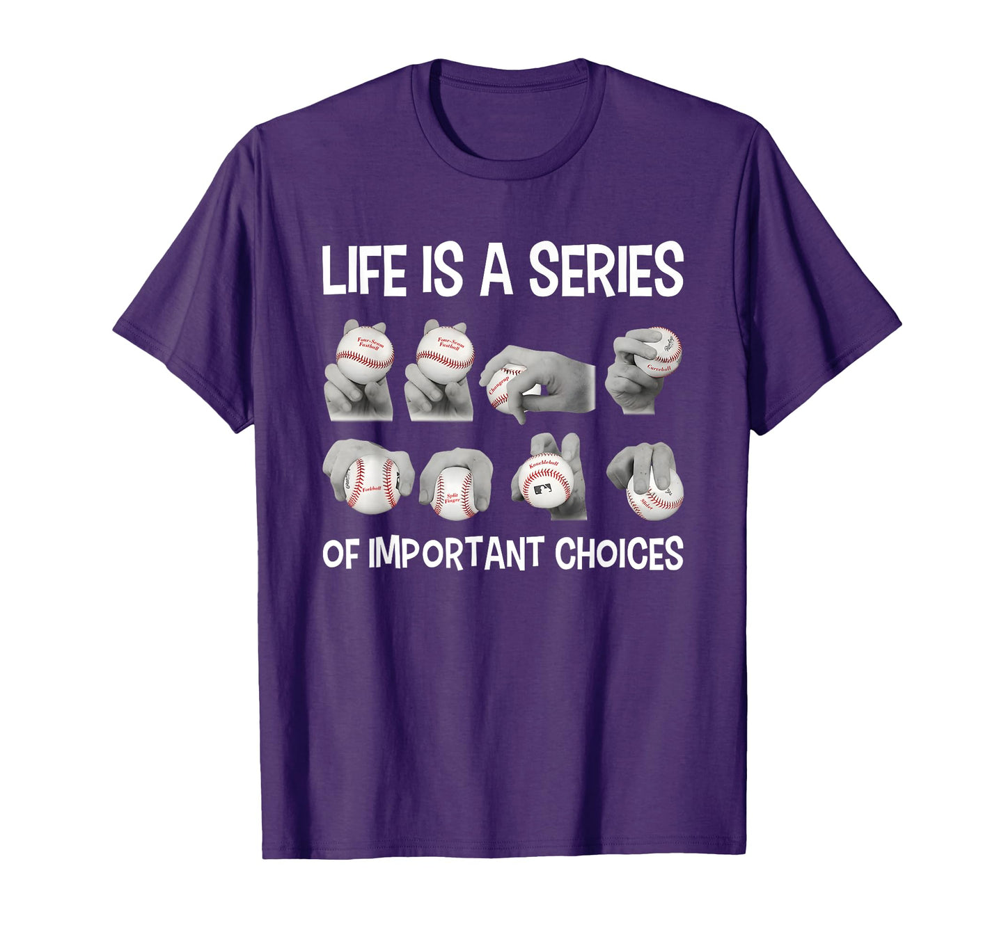 Life Is A Series Of Important Choices Baseball T-Shirt