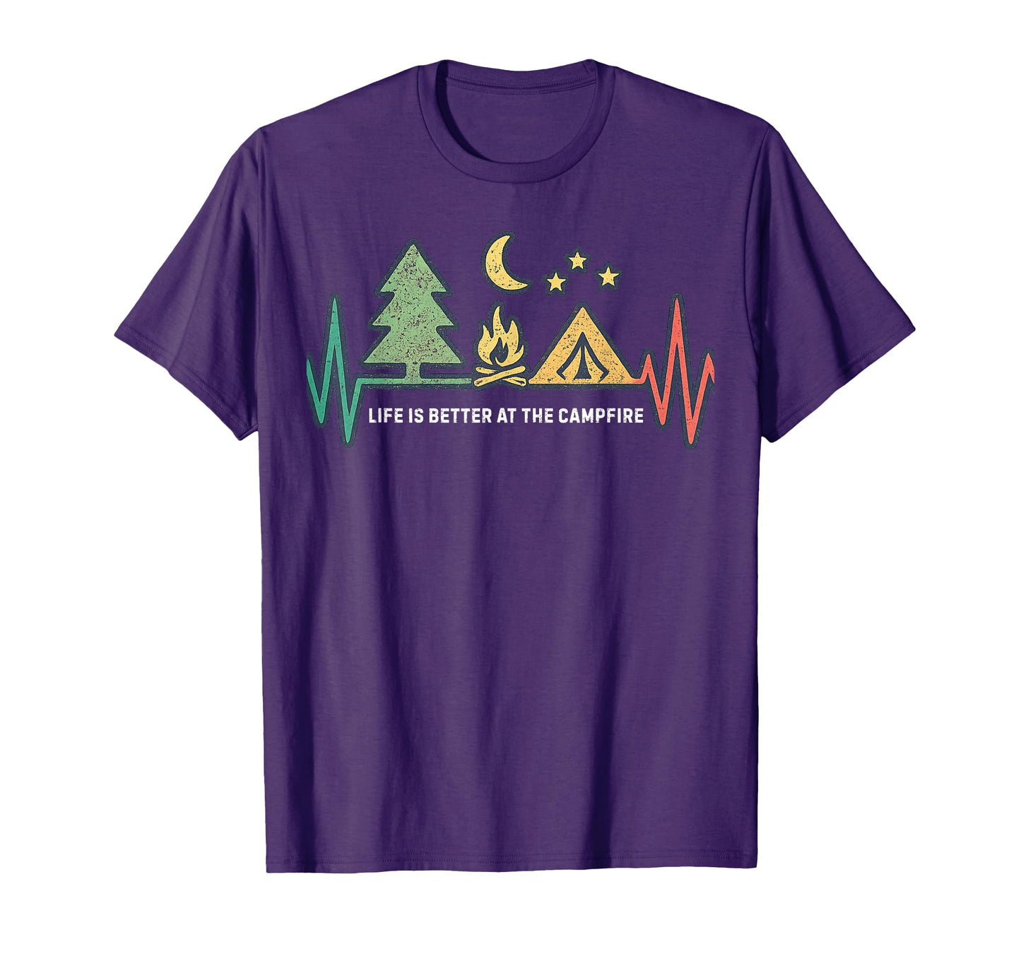 Life is Better at The Campfire Vintage Camping Funny Camping T-Shirt