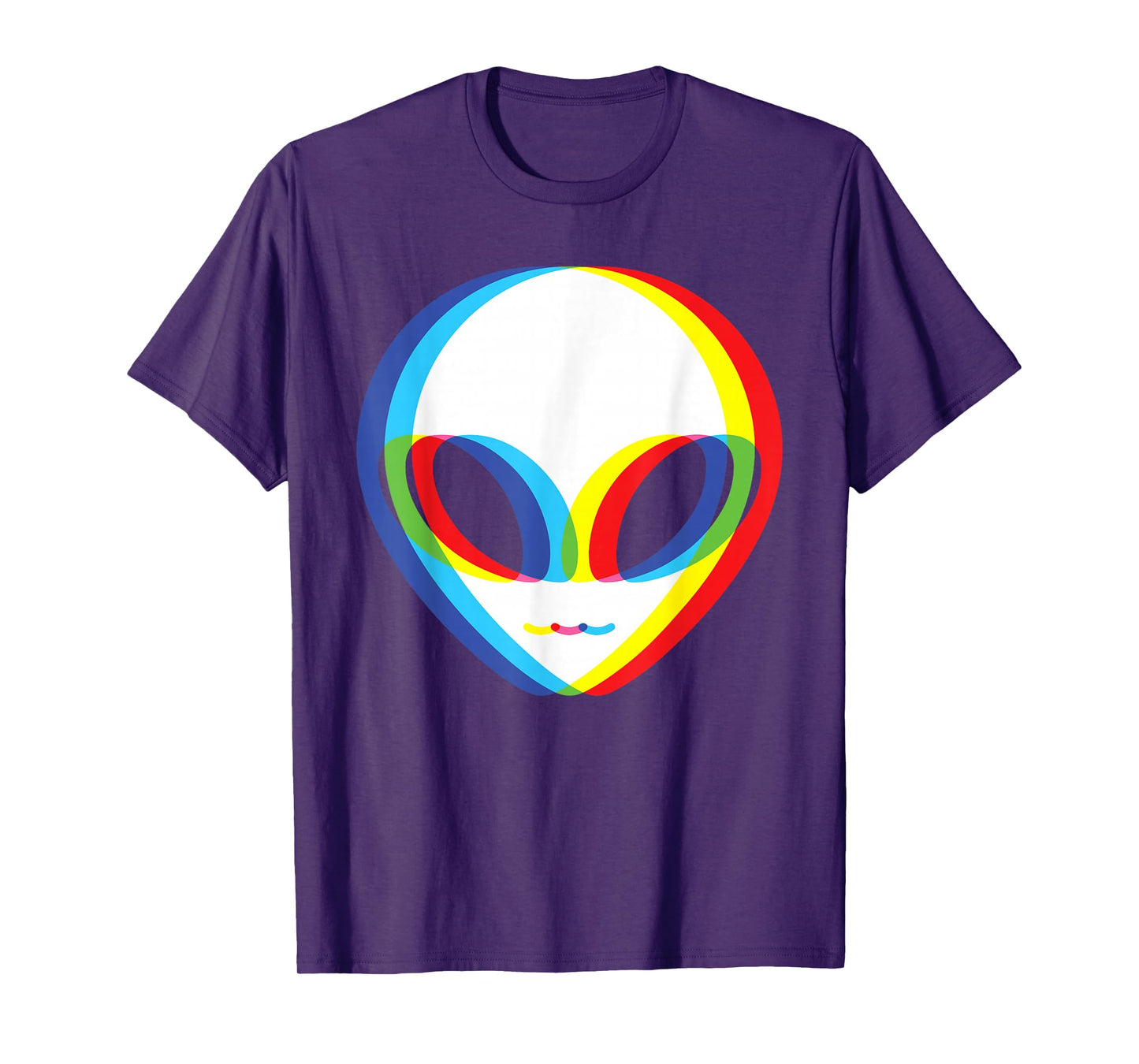 Alien Head Glitch UFO Alien Lover T-Shirt