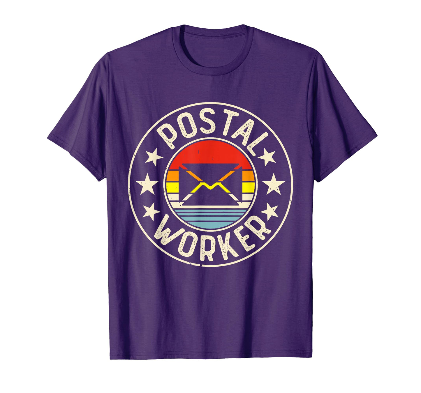 Postal Worker Sunset Vintage Retro T-Shirt