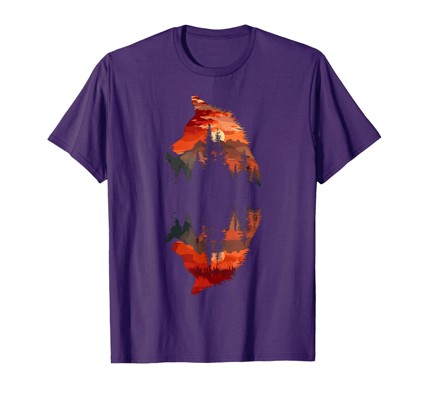 Fox Reflection Foxes Nature Wildlife T-Shirt