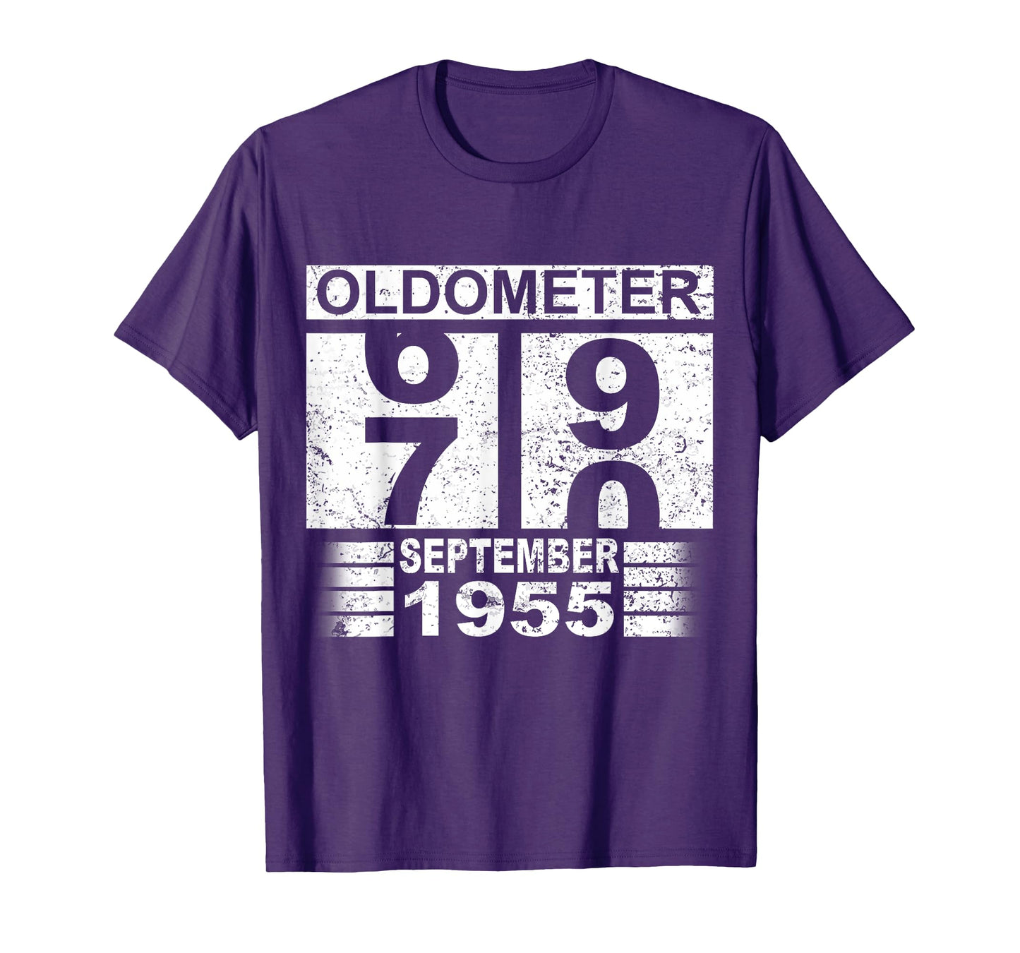 Oldometer 69-70 Born in September 1955 Funny 70th Birthday T-Shirt