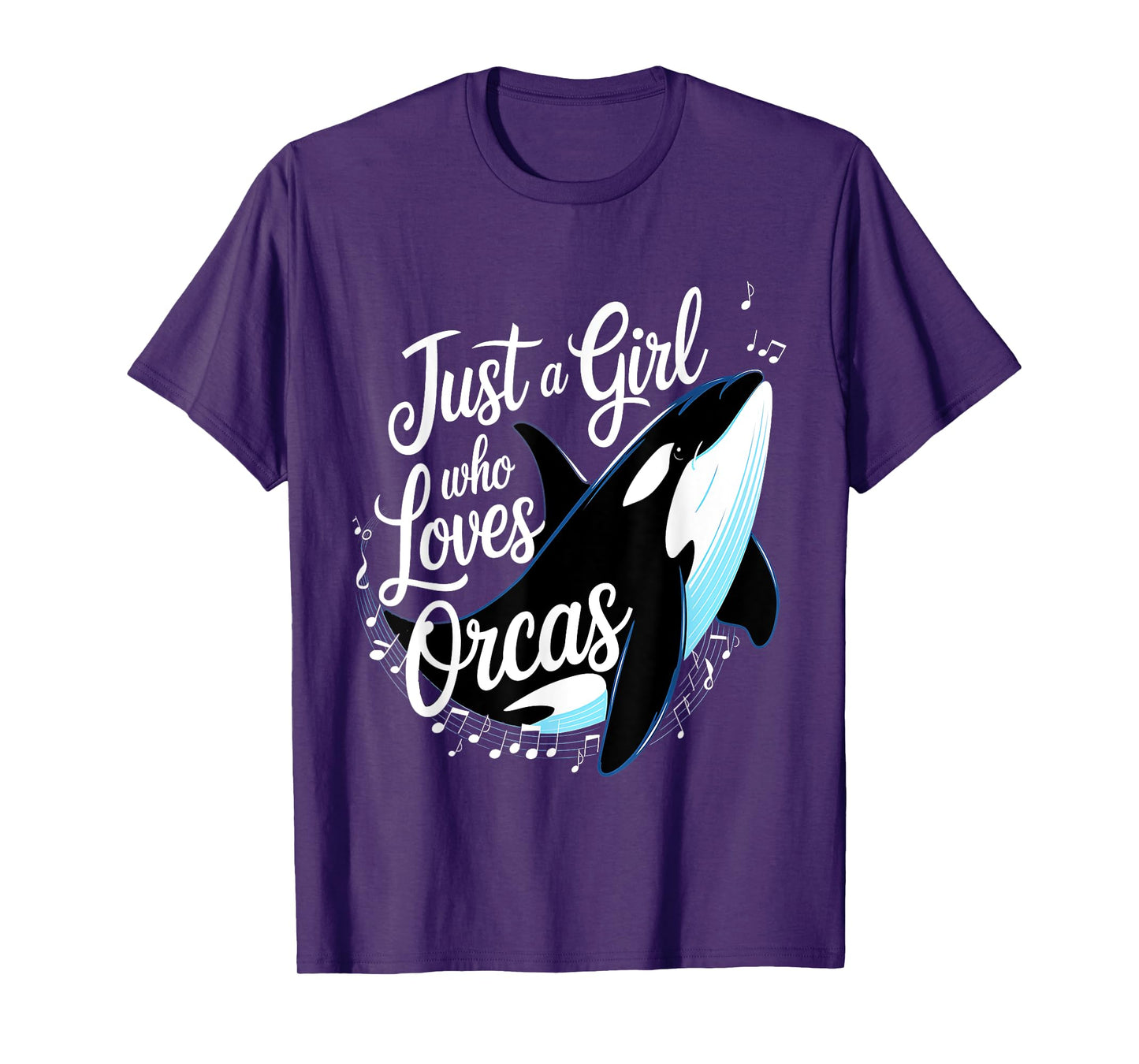 Orcas Just A Girl Who Loves Orcas Killer Whales Ocean Girls T-Shirt