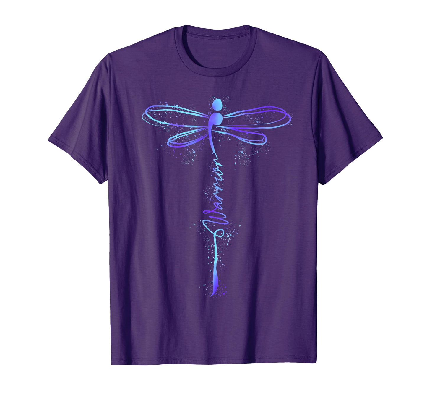 Suicide Prevention Awareness Warrior Teal Purple Dragonfly T-Shirt