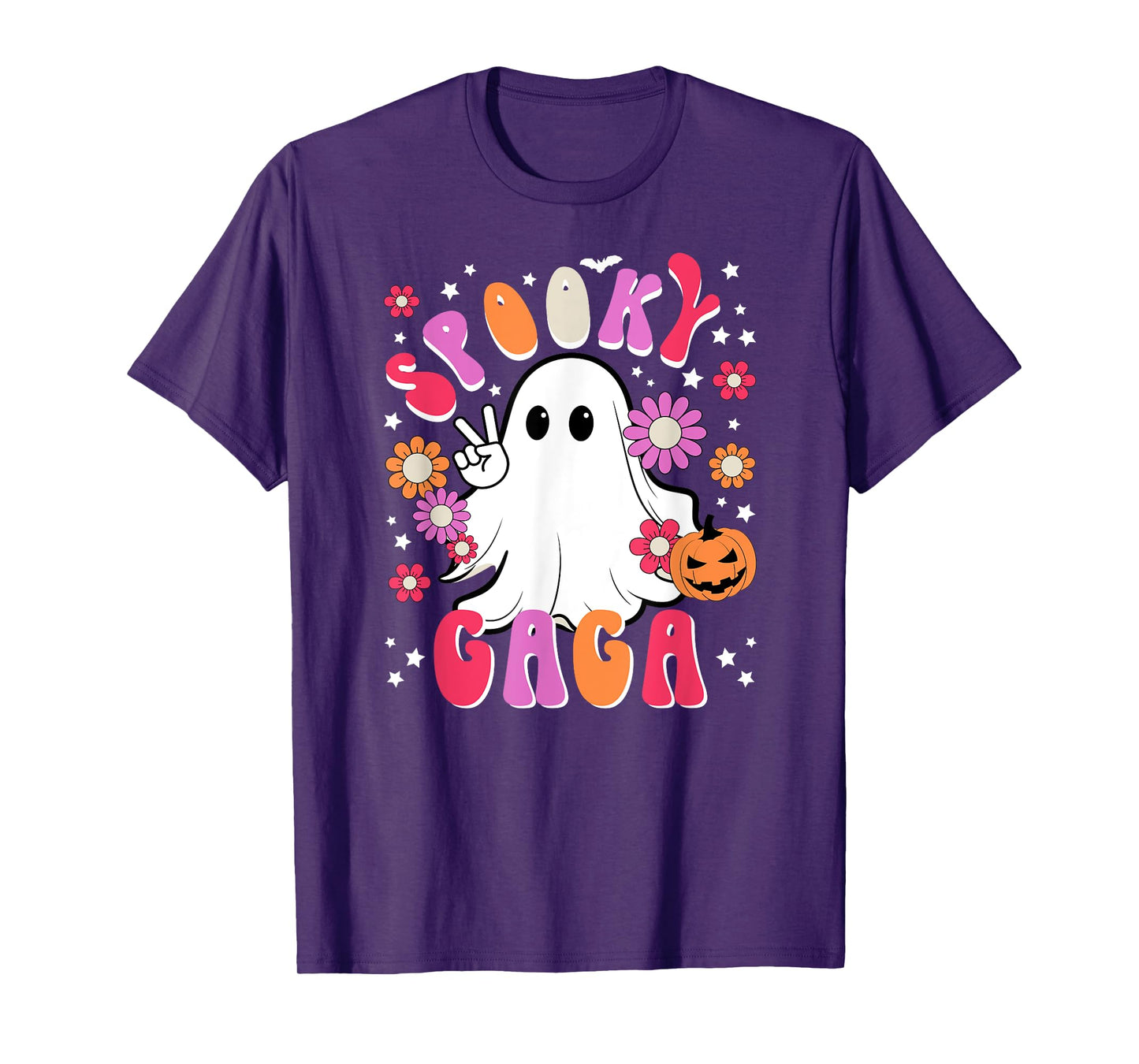 Spooky Gaga Grandma Halloween Gaga Grandmother Groovy T-Shirt