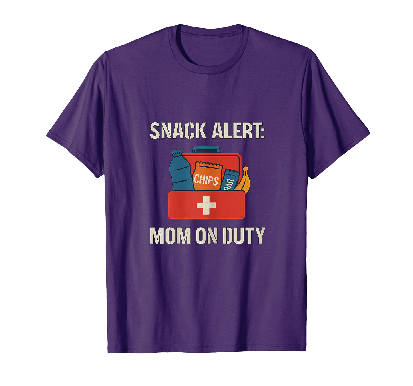 Snack Alert Mom On Duty Sports Mom Novelty T-Shirt