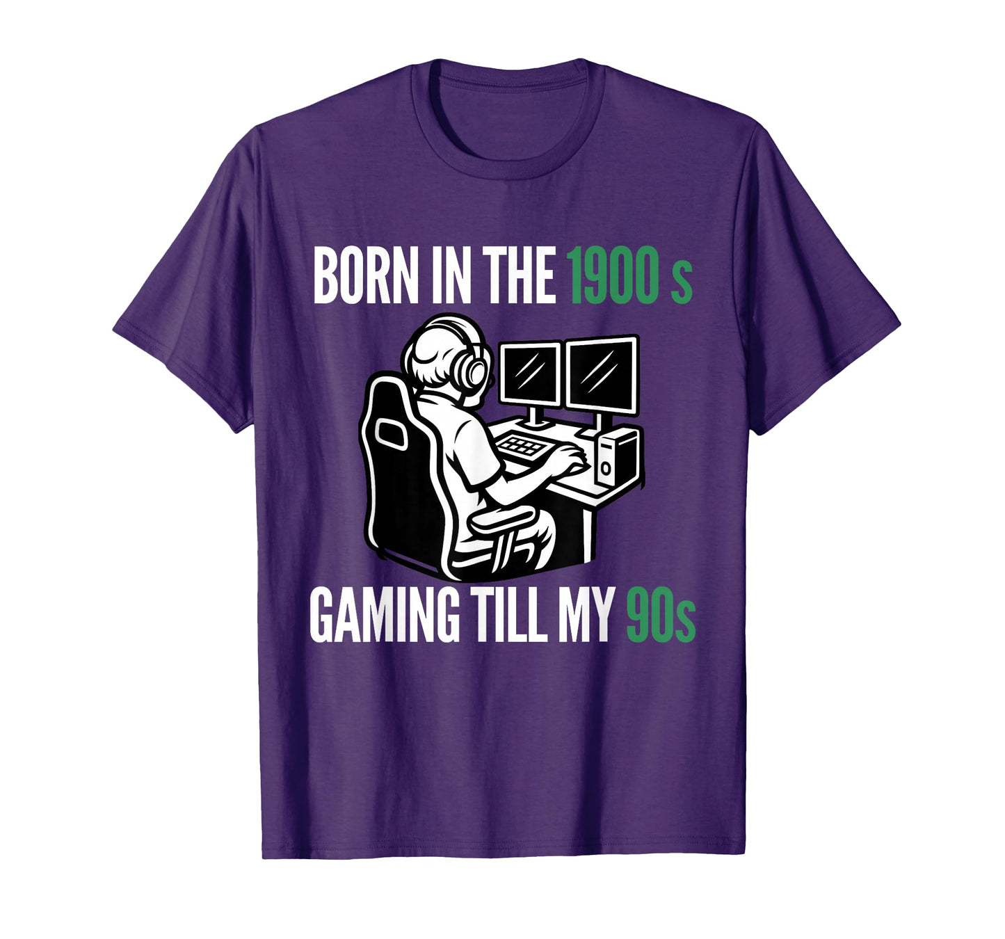 Funny Gamer Humor Born in The 1900s Gaming Till 90s T-Shirt