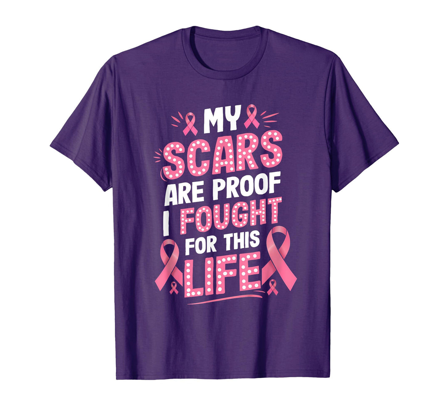 Scars are Proof Breast Cancer Quote Gift for Women T-Shirt