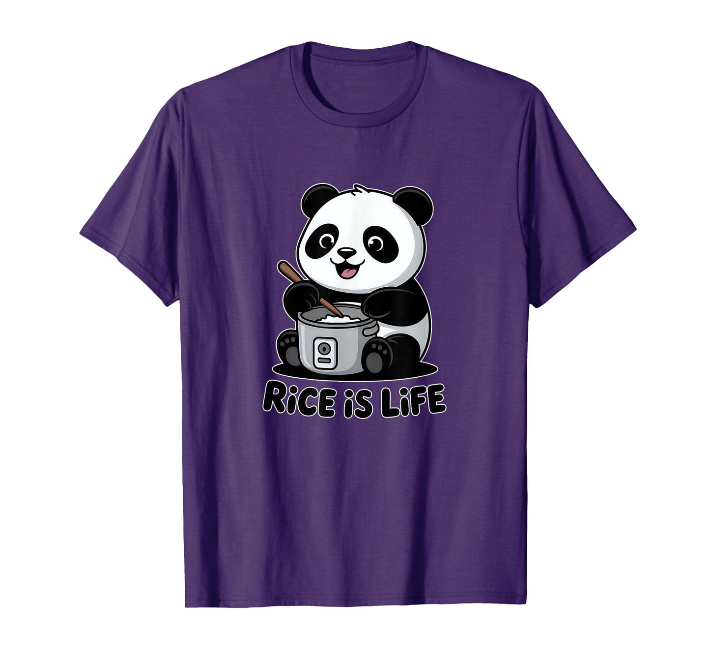 Panda Bear Rice Cooker Rice Is Life T-Shirt