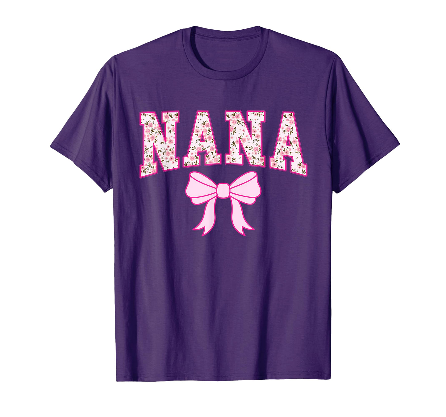 Nana Coquette Bow Pink Aesthetic Mother's Day Grandma Life T-Shirt