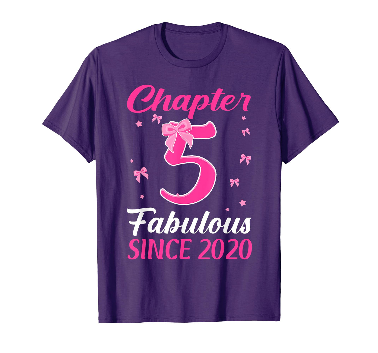 Chapter 5 Fabulous Since 2020 Happy 5th Girl Birthday T-Shirt