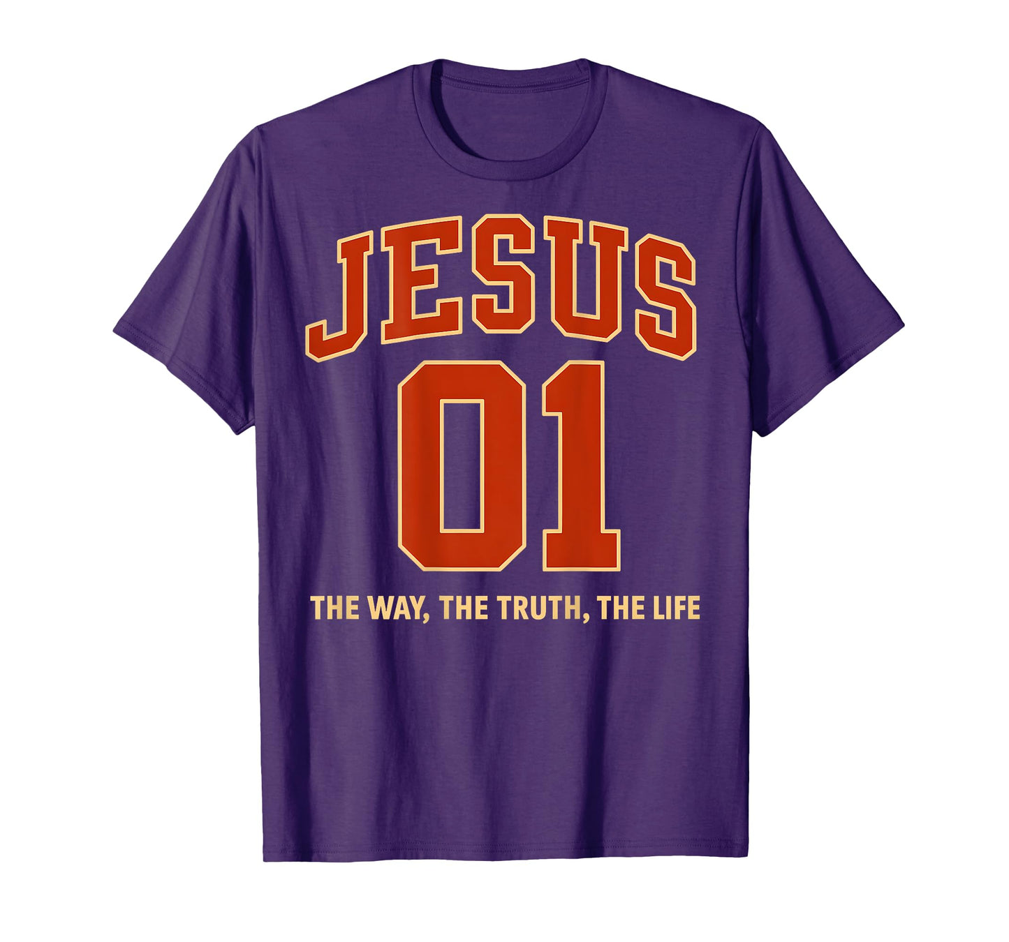 (ON Back) Jesus is #1 The Way Truth Life Sports Jersey Style T-Shirt