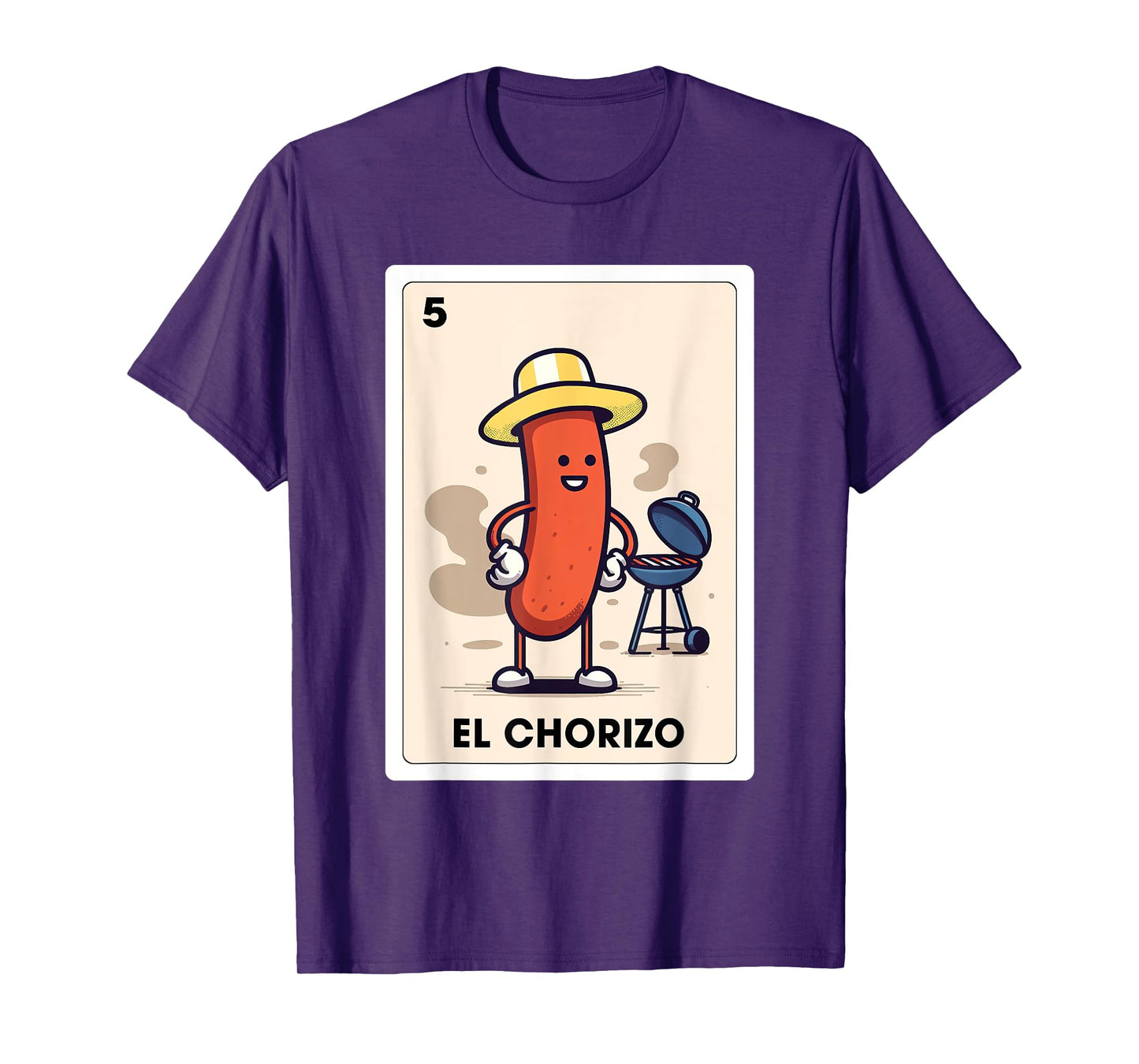 Mexicana Sausage Lover BBQ El Chorizo Mexican Bingo Card T-Shirt