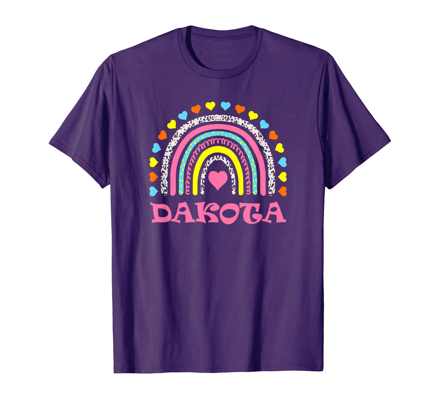Dakota Cute Colorful Rainbow Design for Girls Name Dakota T-Shirt