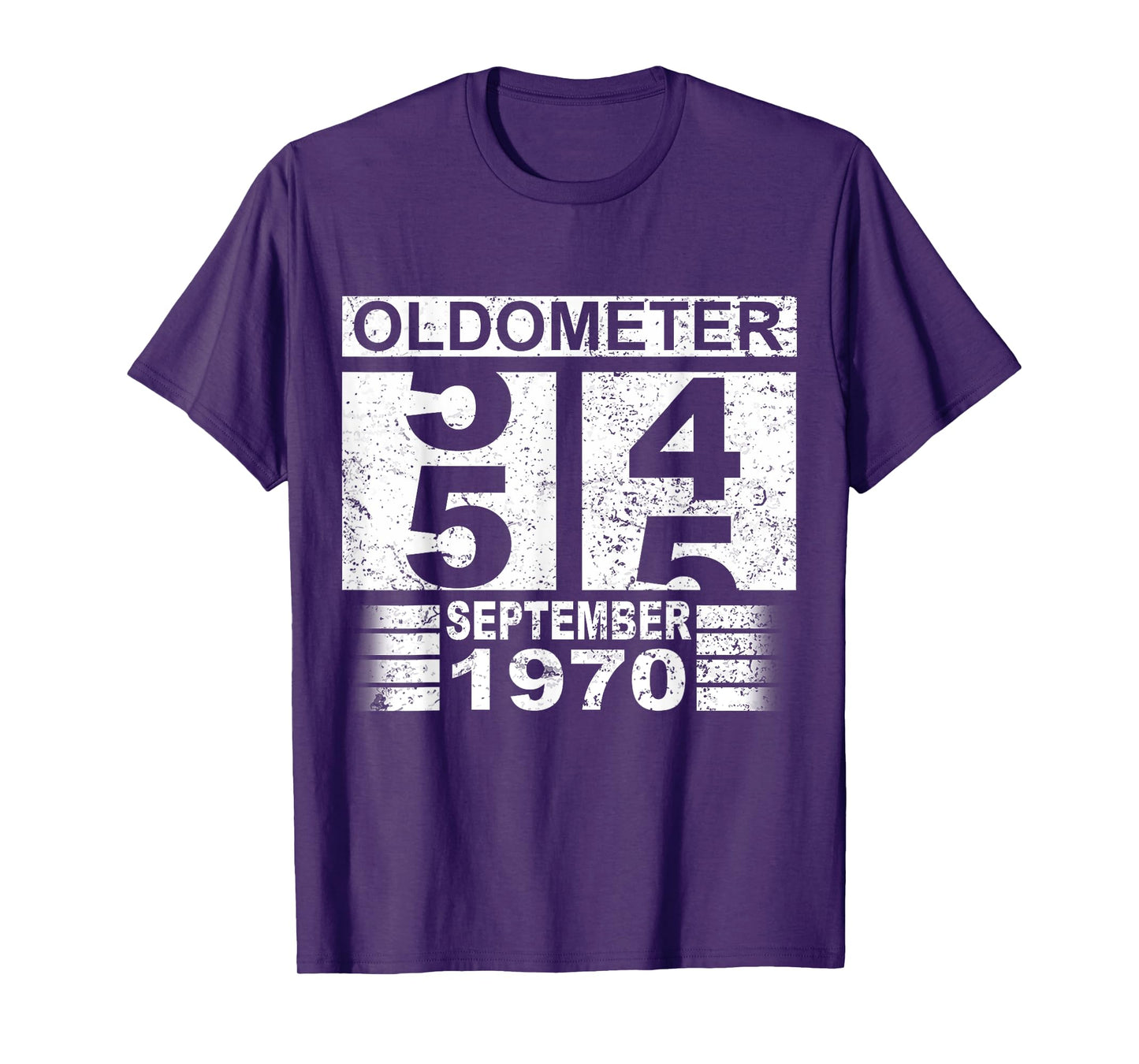 Oldometer 54-55 Born in September 1970 Funny 55th Birthday T-Shirt