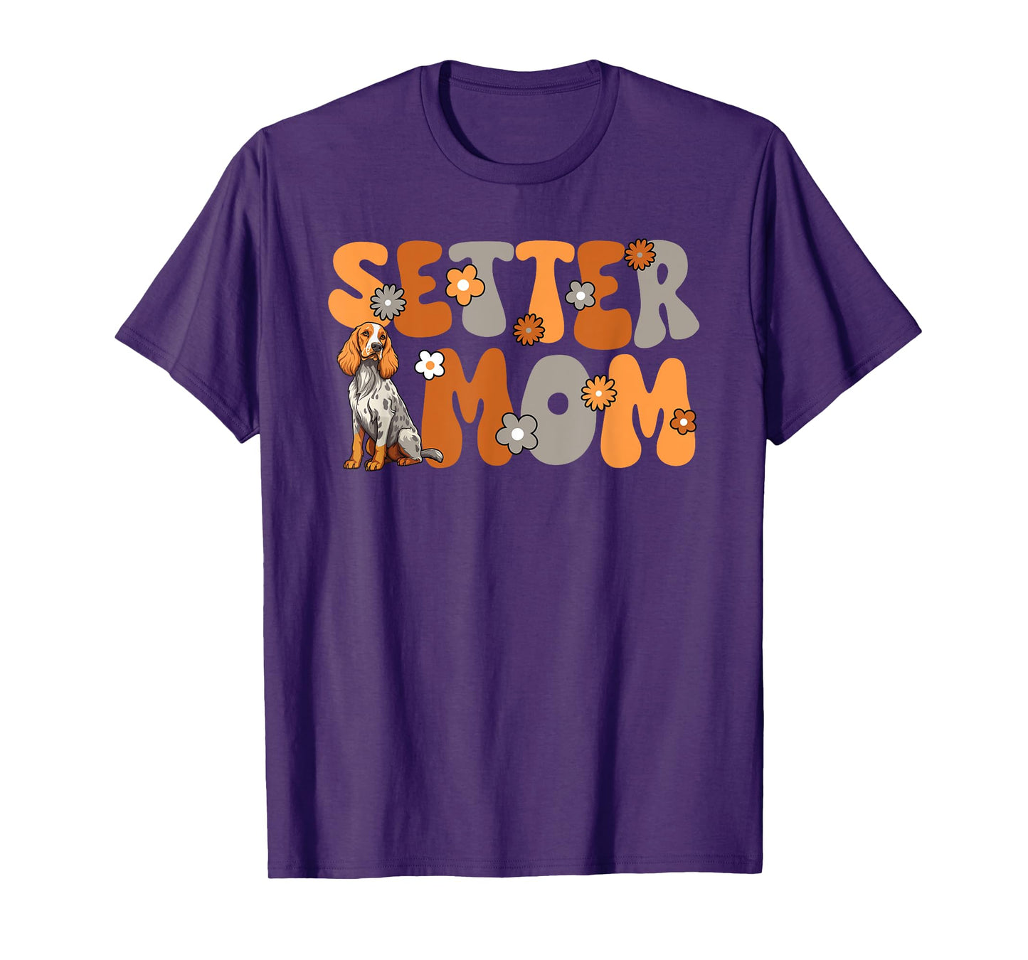 English Setter Groovy World's Best Setter Mom T-Shirt