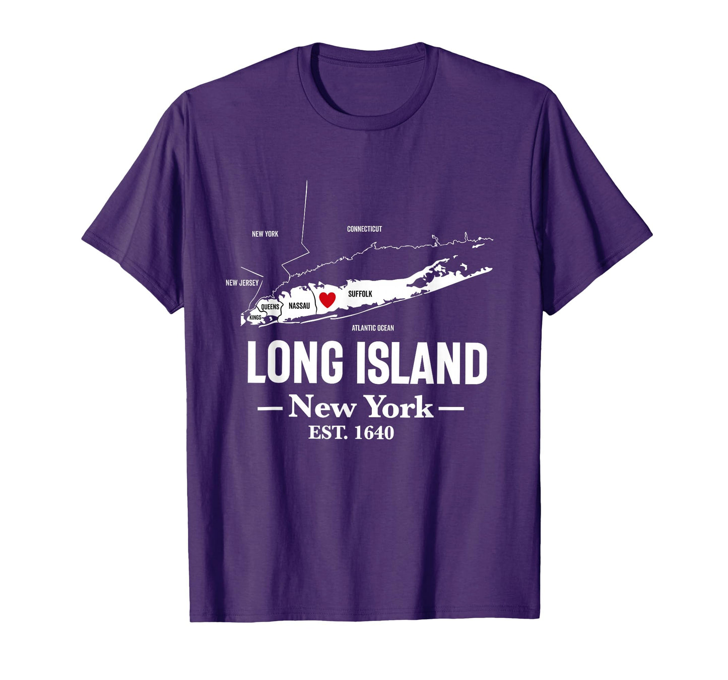 Long Island NY Souvenir Native Long Islander Map NYC T-Shirt