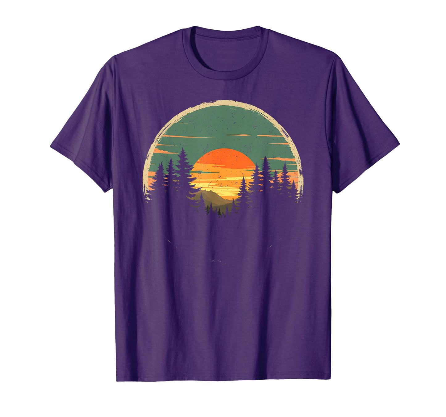 Retro Forest Trees Wildlife Nature Vintage Forest T-Shirt