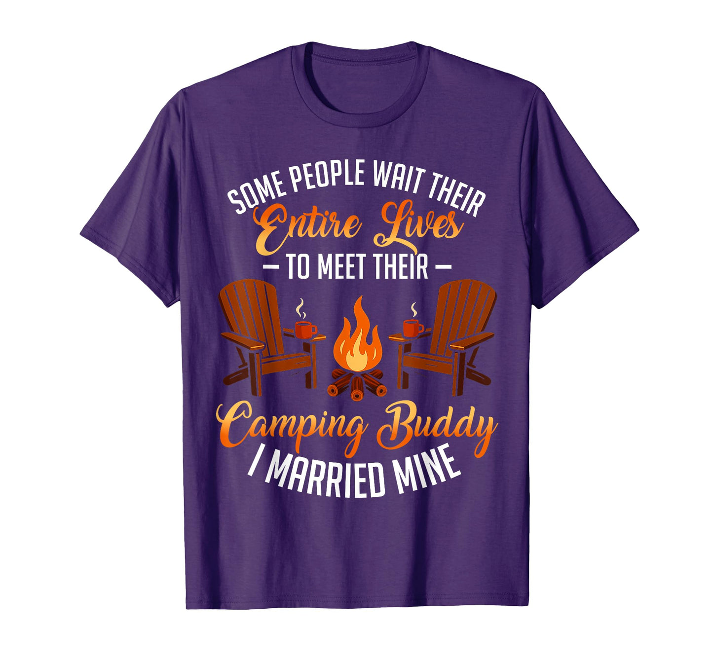 Funny Camping Buddy Husband Wife Matching Couple Camper Mens T-Shirt
