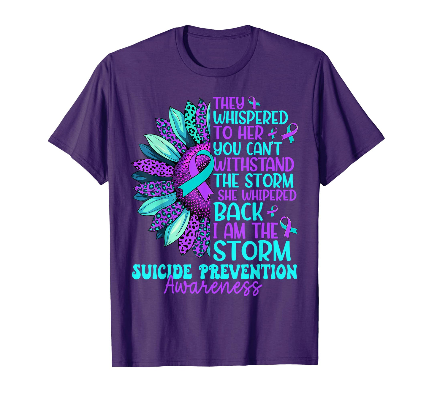 Vintage Sunflower Suicide Prevention Awareness Men Women T-Shirt