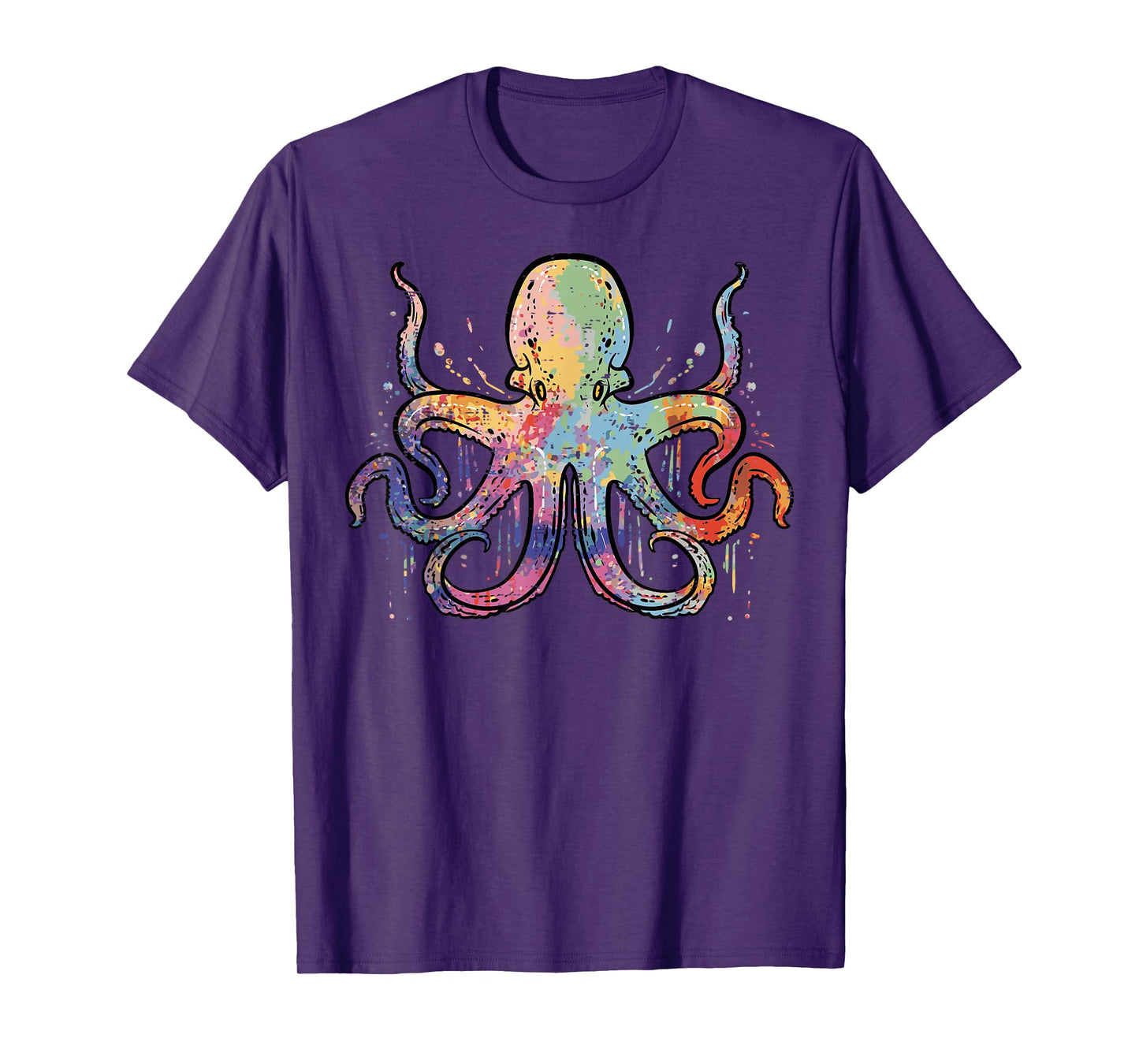 Colorful Octopus Cephalopod Animal Women Girls Kids Toddler T-Shirt