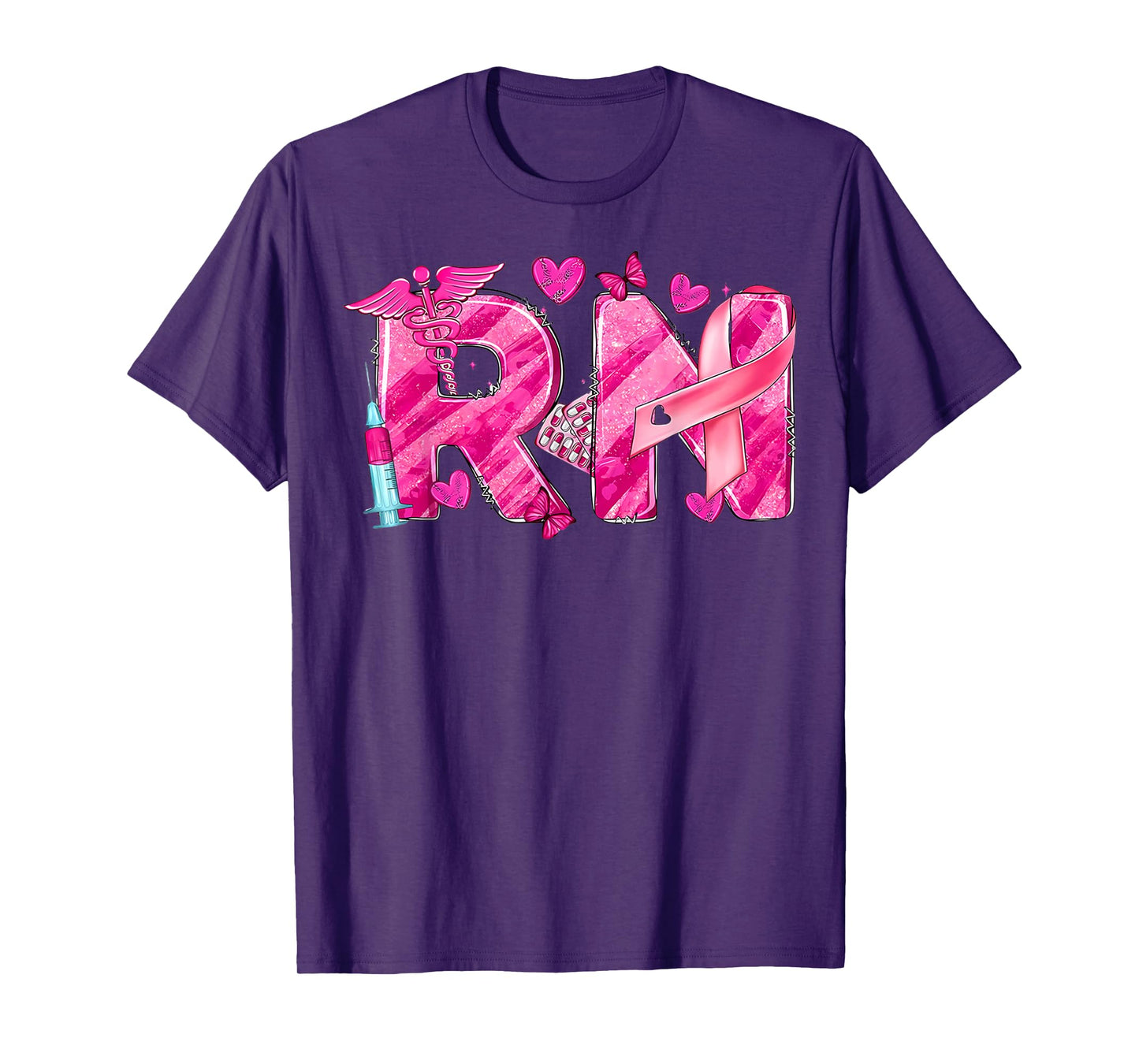 Nurse Breast Cancer Awareness Pink Ribbon Nursing RN Life T-Shirt