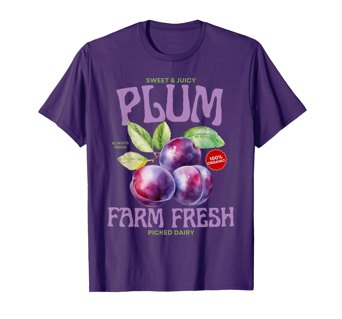 Plum Farm Fresh Farmers Harvest Organic Vintage T-Shirt