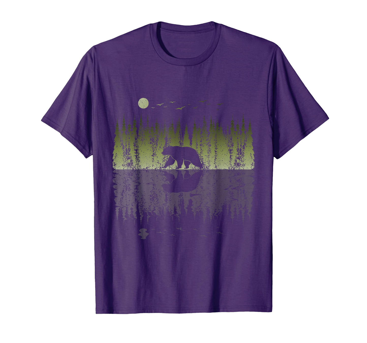 Outdoor Trees Reflection Wildlife Nature Animal Bear Forest T-Shirt