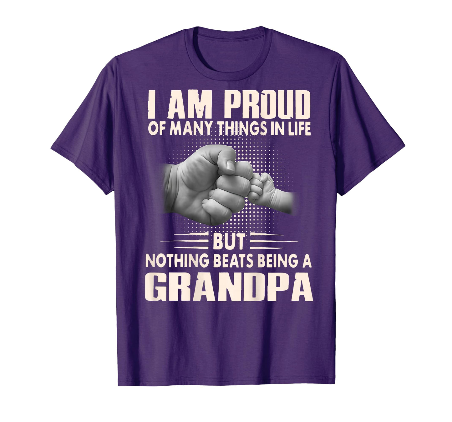 ON Back I'm Proud of Many Things Nothing Beats Being Grandpa T-Shirt