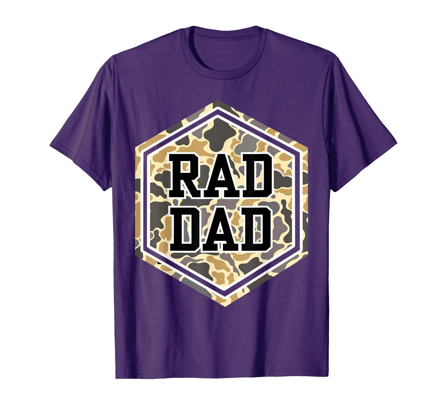 Vintage Rad Camo Dad Daddy Grandpa Papa Fathers Day Dad Life T-Shirt