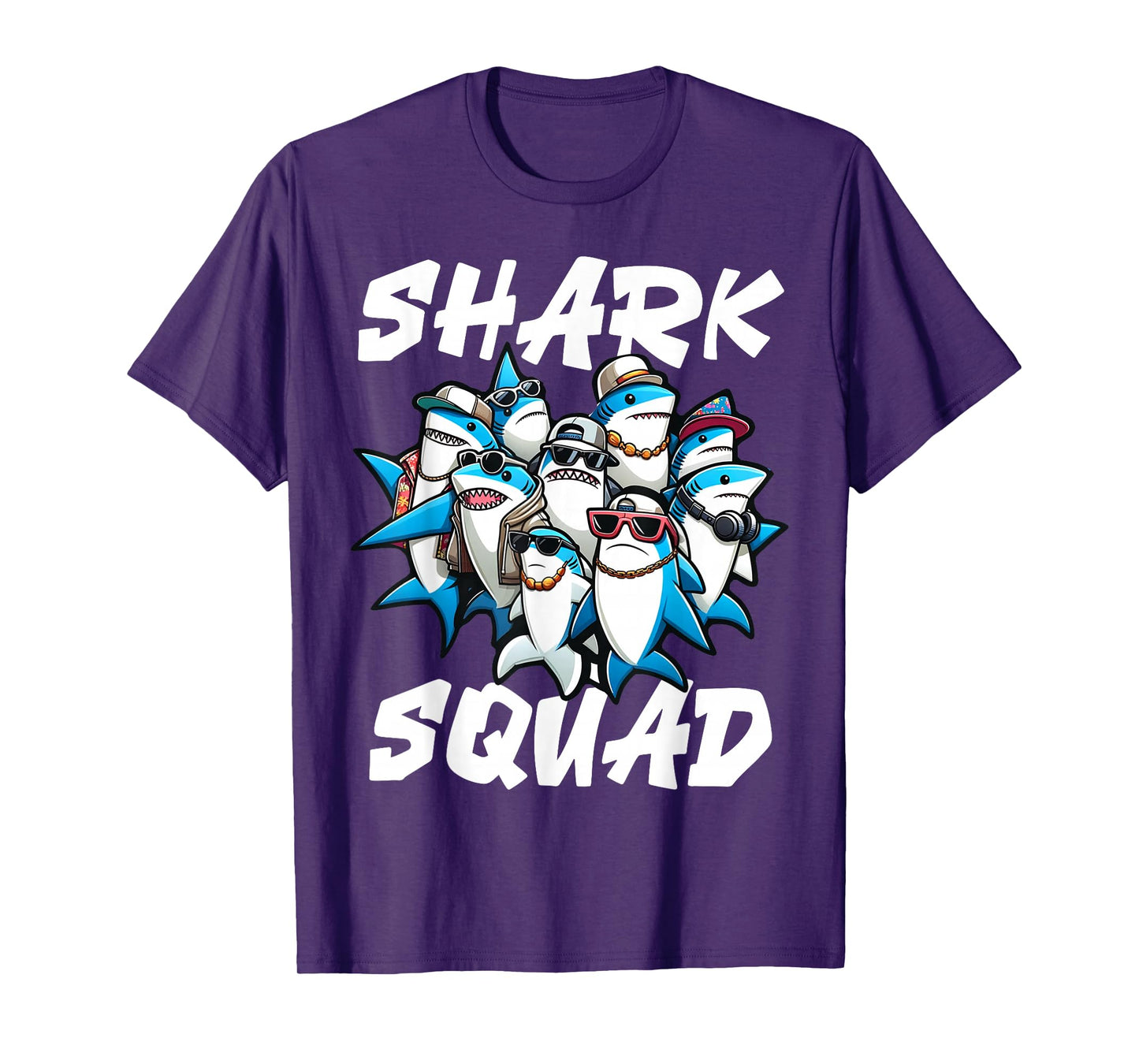 Cool Shark Shark Squad Beach Funny Shark T-Shirt