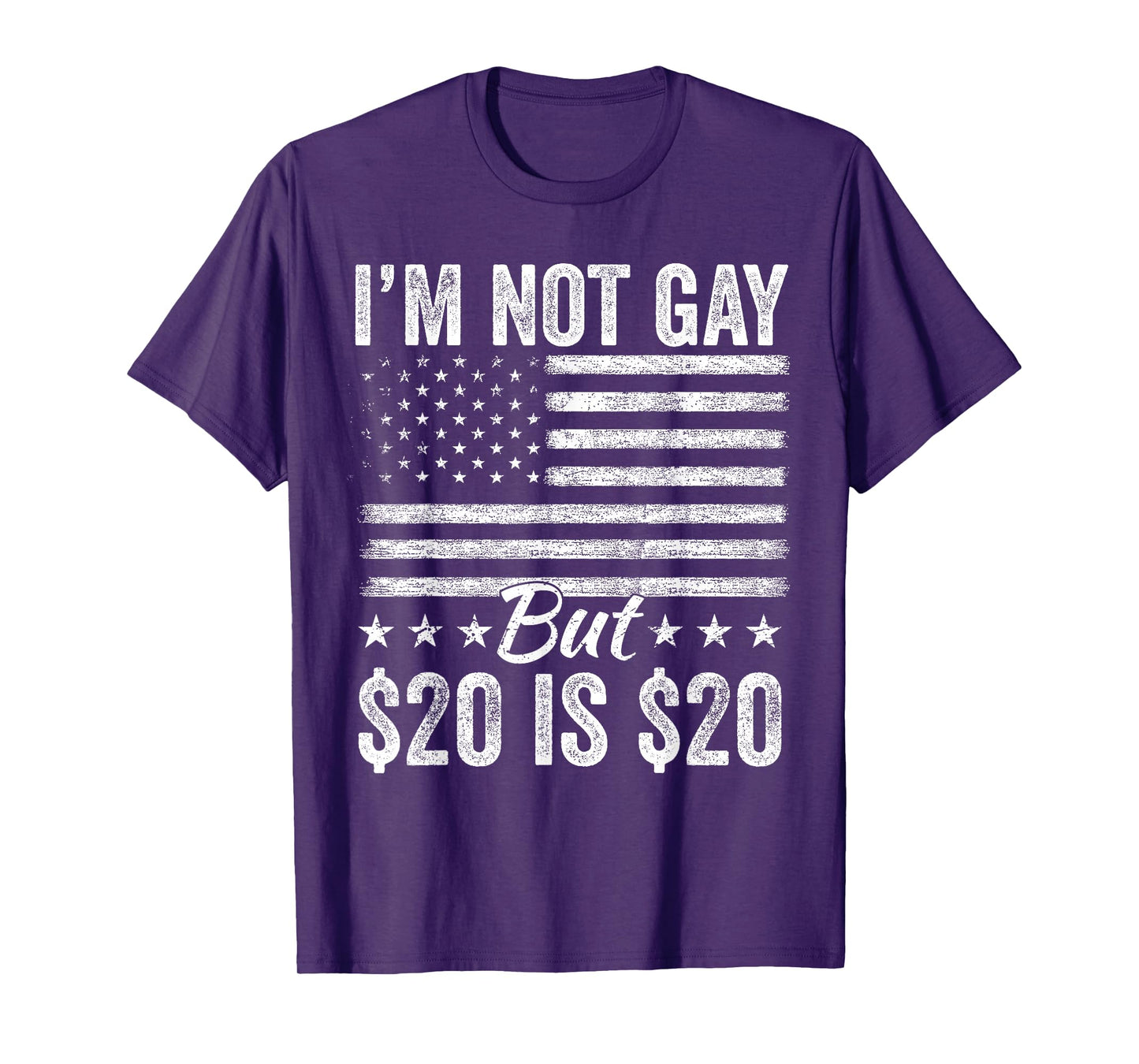 I’m Not Gay But $20 Is $20 Bucks Humorous Bargain Funny LGBT T-Shirt