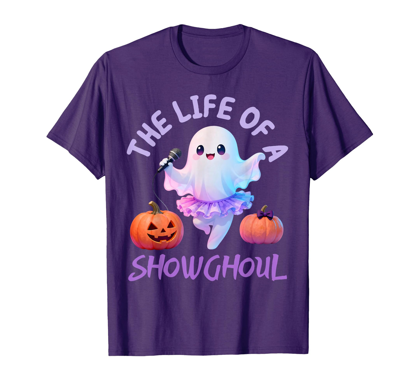 The Life of A Showghoul Halloween Show Ghost Skeleton Girls T-Shirt