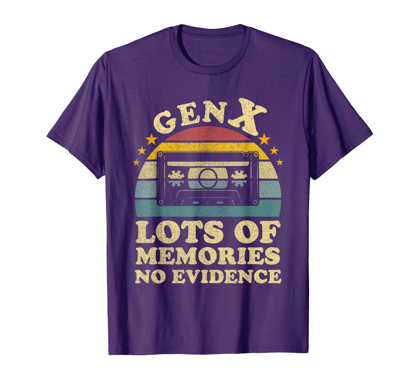 Gen X Cassette Tape Lots of Memories No Evidence Vintage T-Shirt