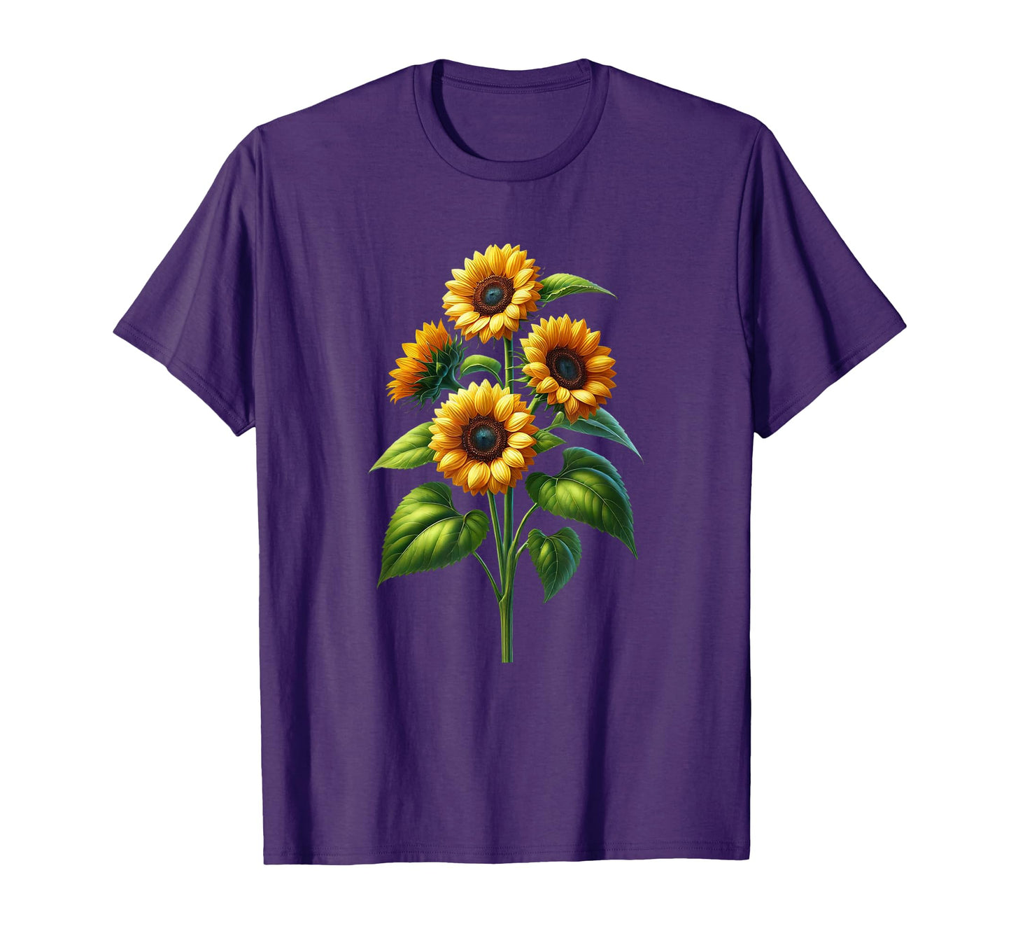 Yellow Sunflowers Sunflower Flower Tendril Flower Floral T-Shirt