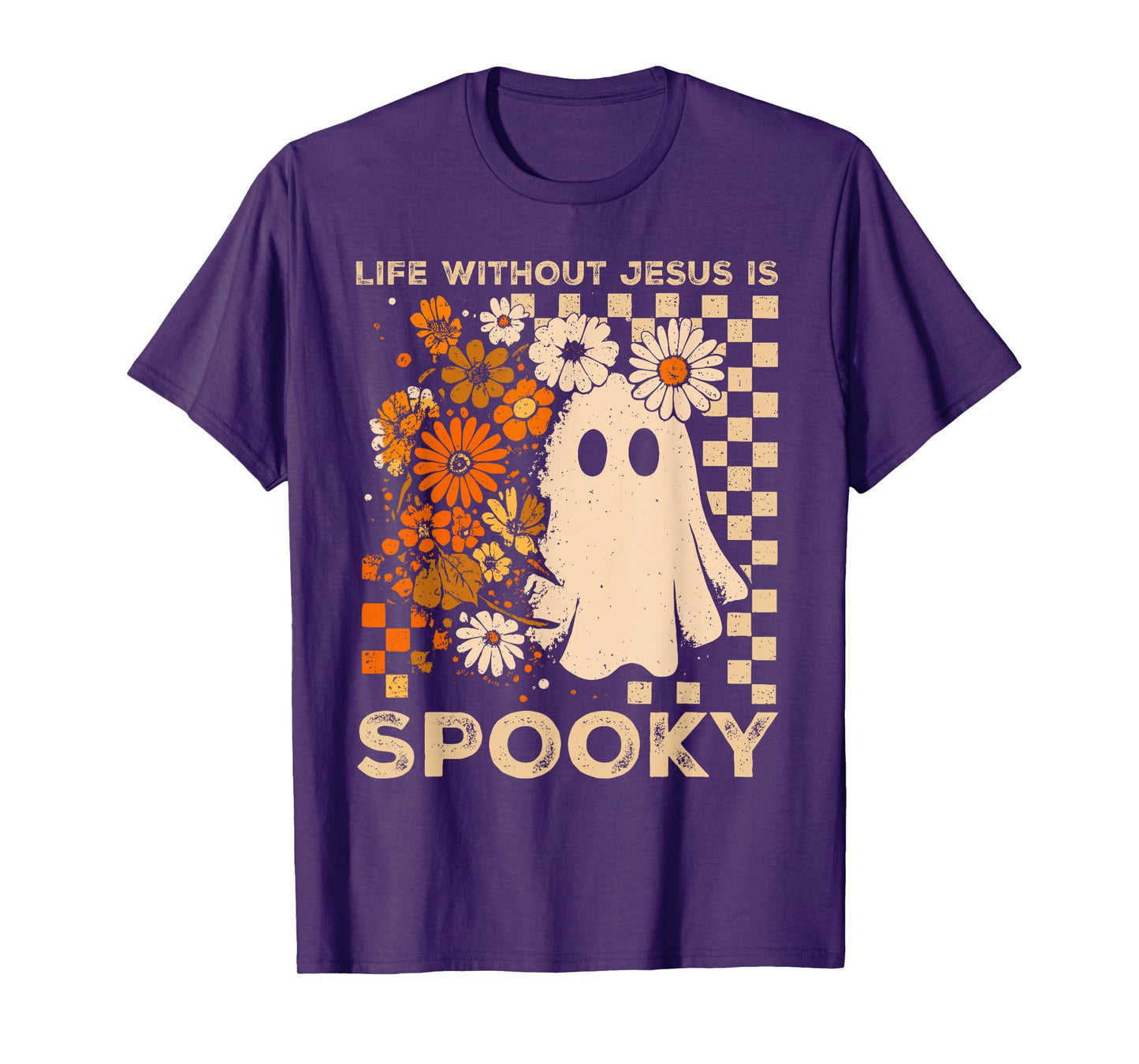 Life Without Jesus is Spooky Floral Christian Halloween T-Shirt