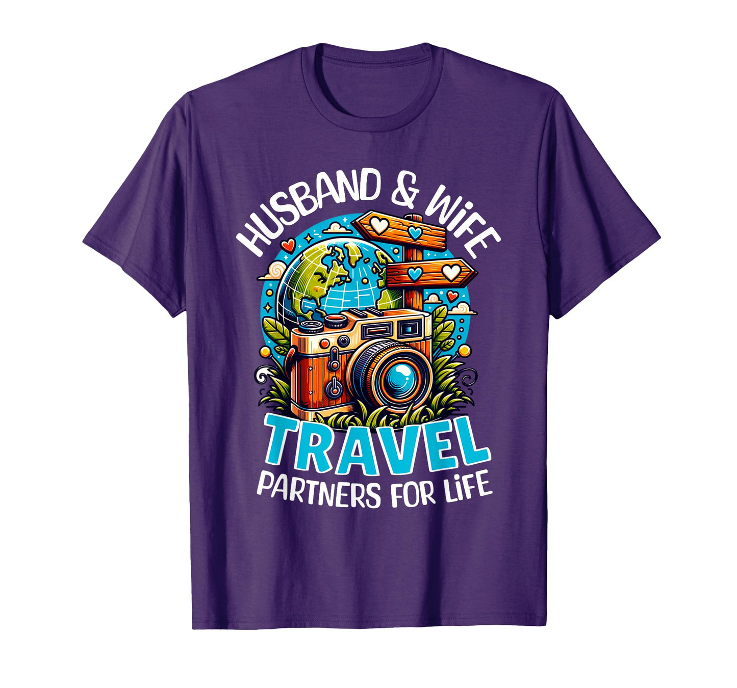 Couple Matching Husband And Wife Travel Partners For Life T-Shirt