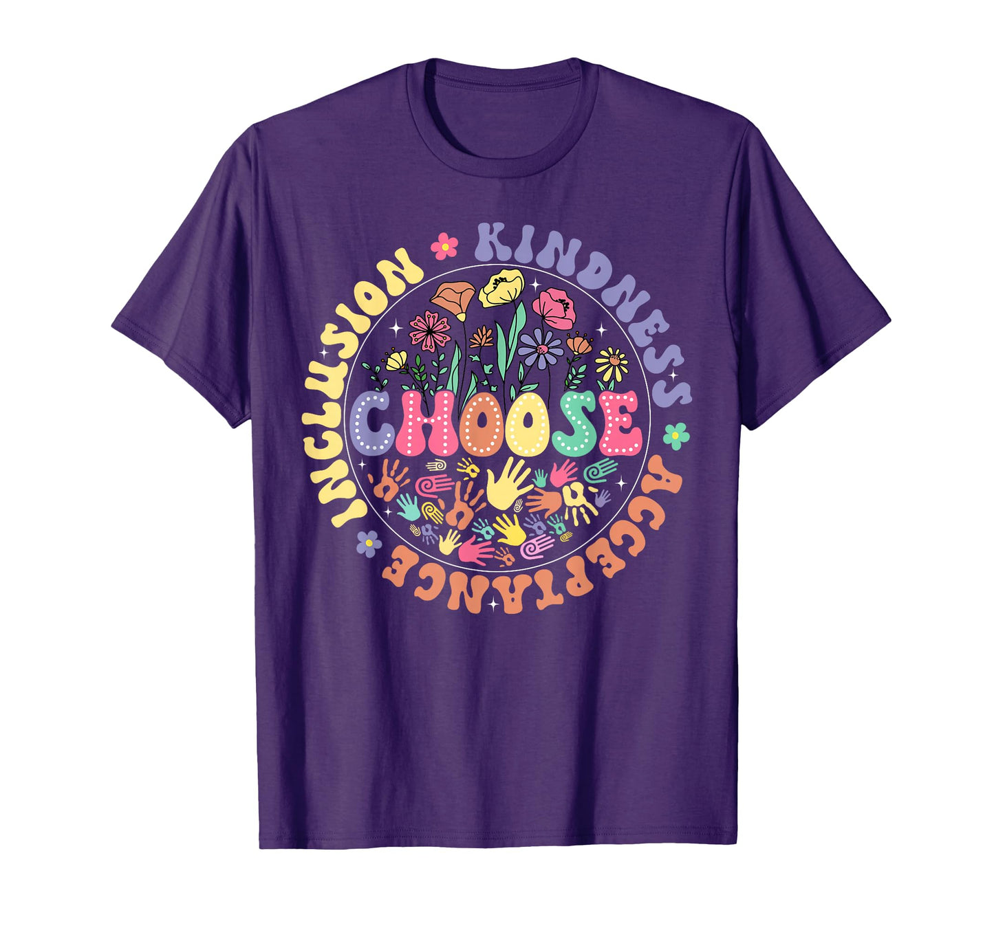 Choose Kindness Acceptance Inclusion Unity Day Floral T-Shirt