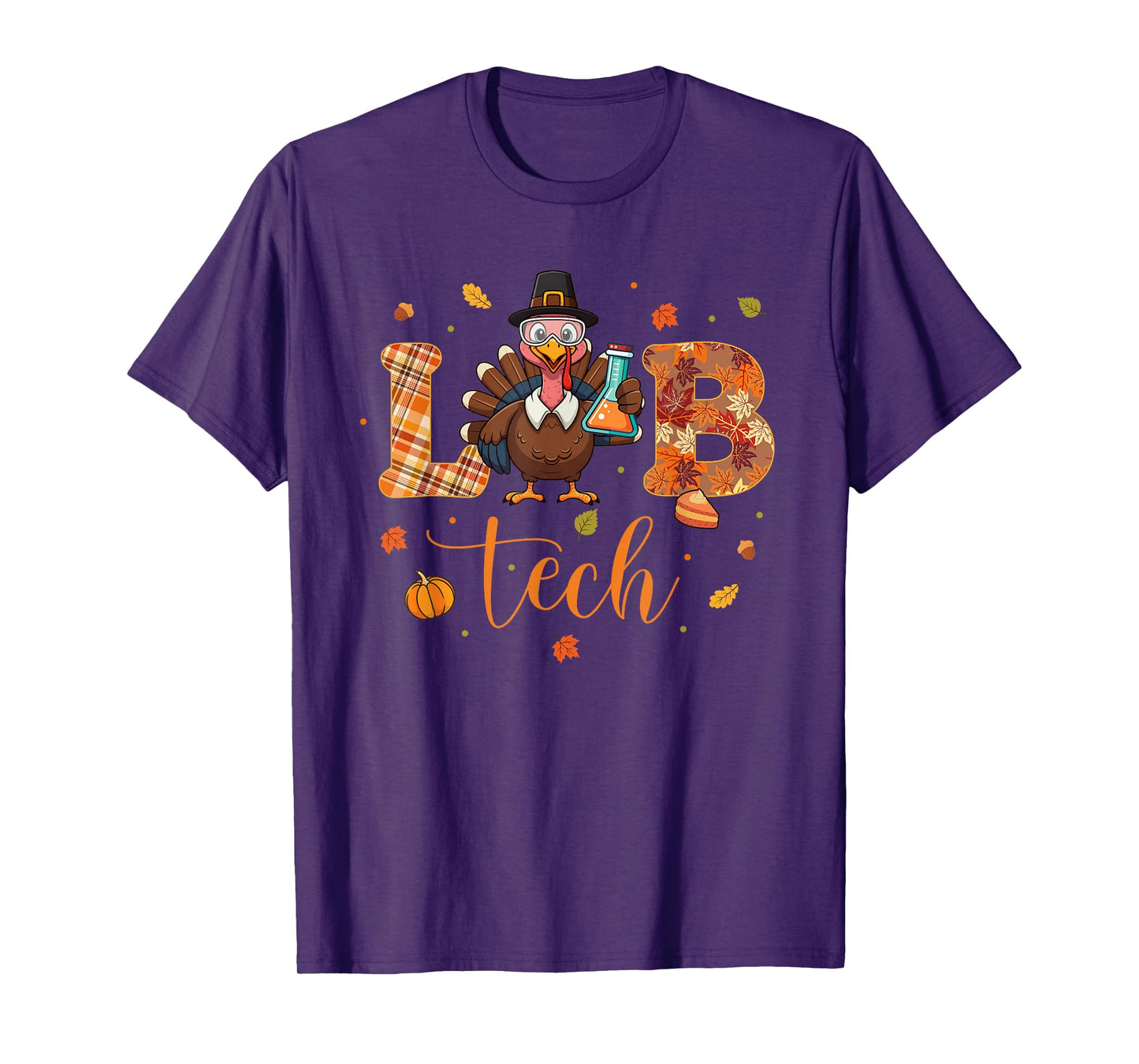 Lab Tech Laboratory Scientist Thanksgiving Turkey Lab Life T-Shirt