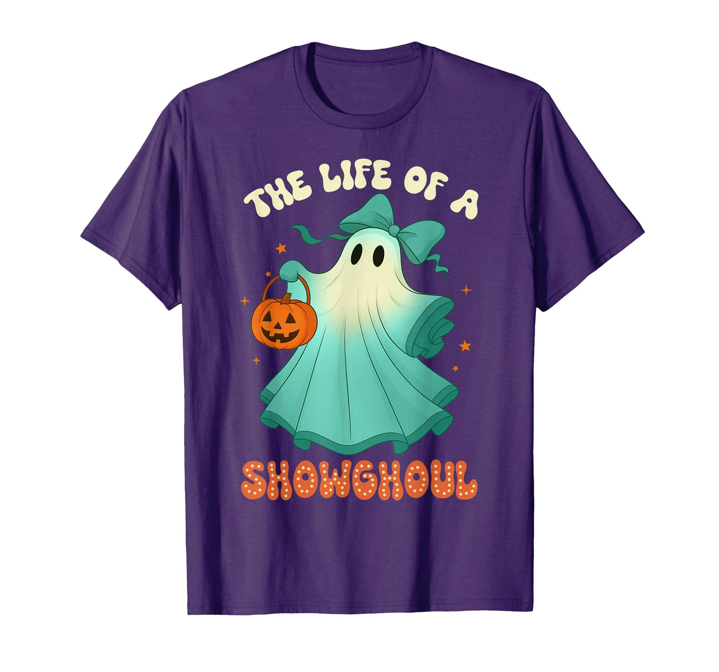 The Life of A Showghoul Retro Halloween Spooky Girls T-Shirt