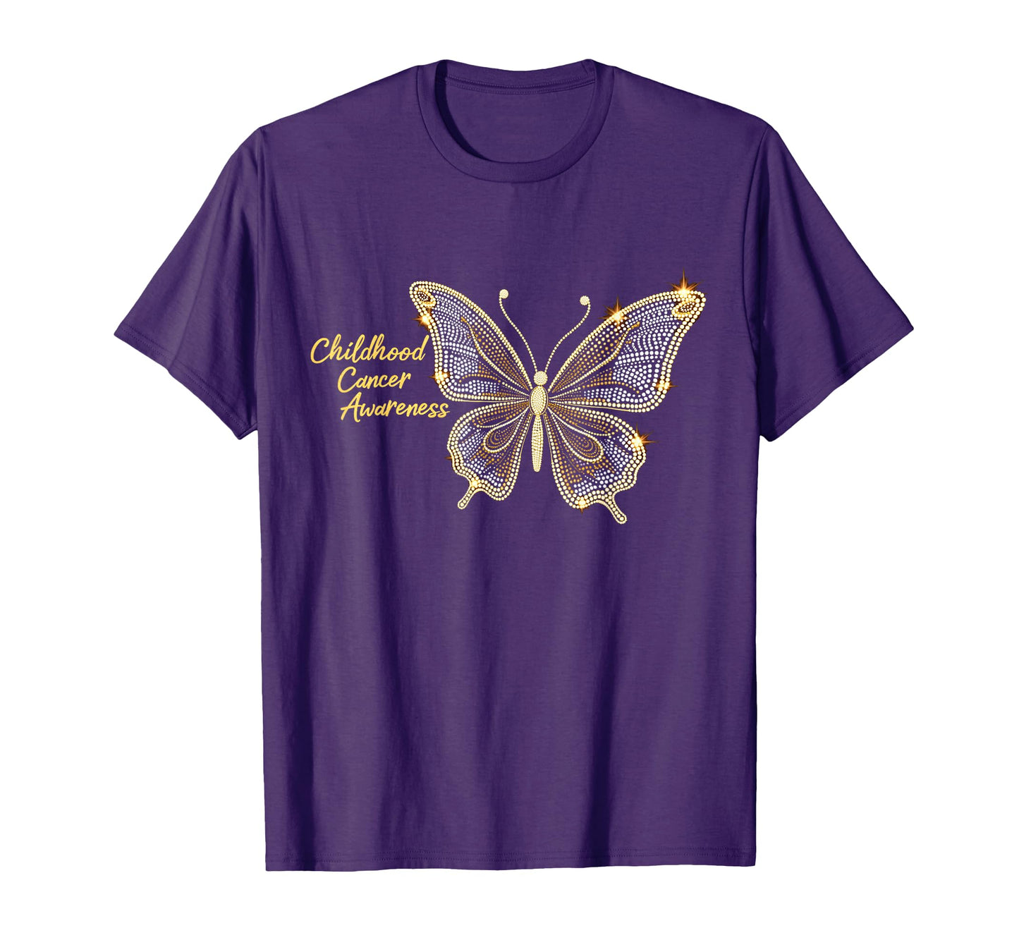Childhood Cancer Awareness Butterfly Warrior Supporter T-Shirt