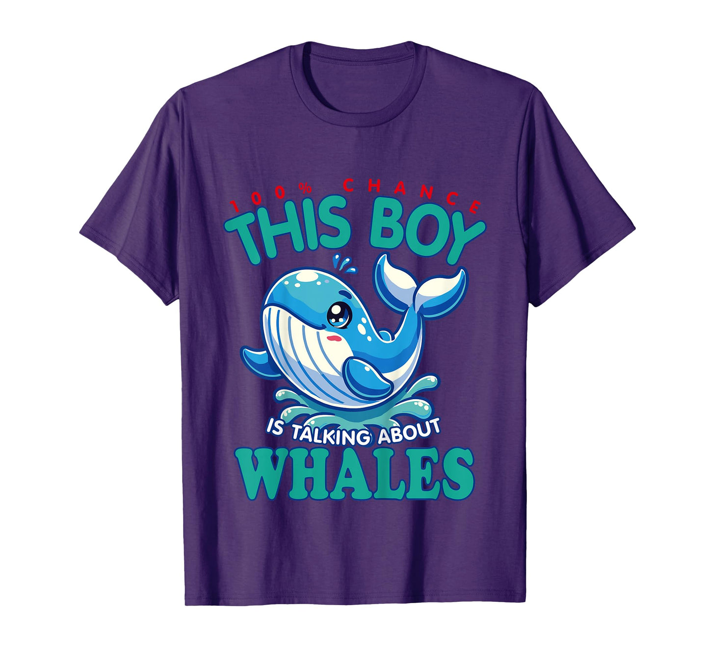Kids Whale Lover - 100% This Boy Talks About Whales T-Shirt