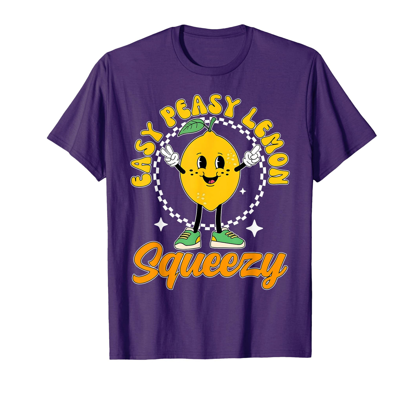 Retro Groovy Easy Peasy Lemon Squeezy Hello Summer Vacation T-Shirt