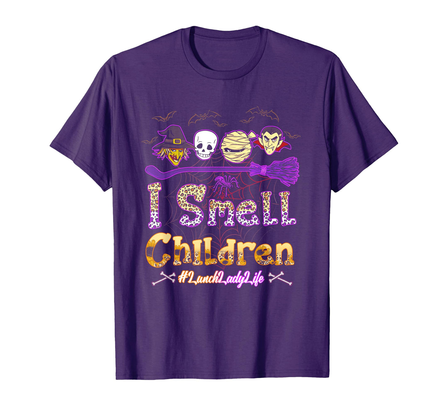 I Smell Children Lunch Lady Life Halloween Lunch Lady Witch T-Shirt