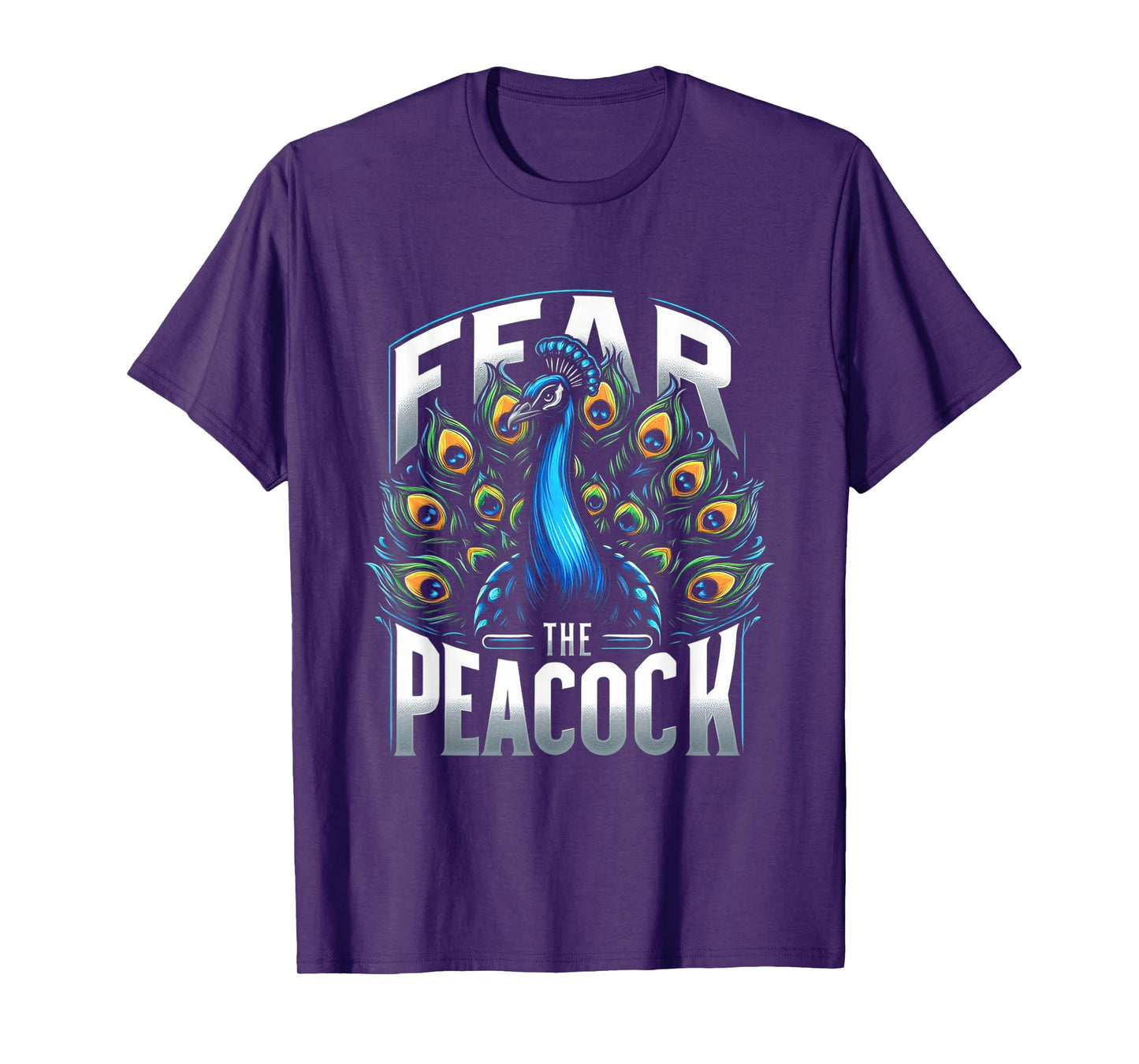Fear The Peacock Zookeeper Ornithologist Funny Bird Lover T-Shirt