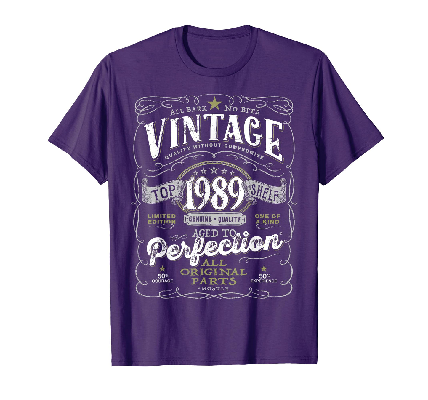 35th Birthday Top for Men, Vintage 1989 Aged to Perfection T-Shirt