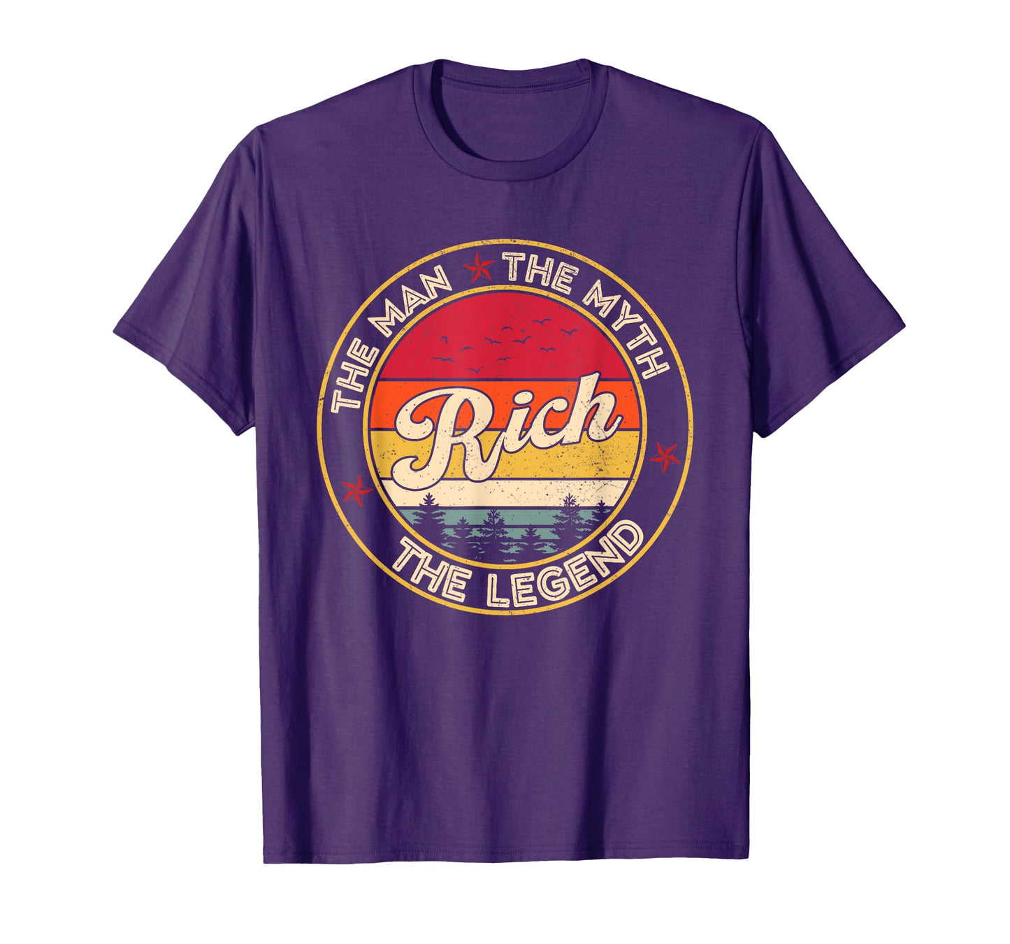 Rich The Man The Myth The Legend Personalized Name T-Shirt