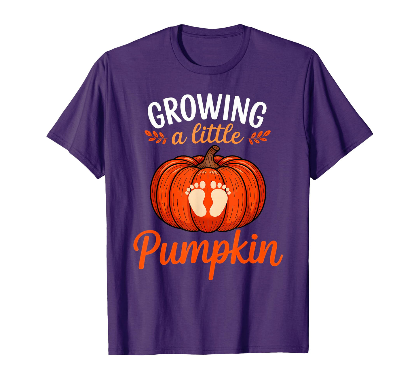Growing A Little Pumpkin Pregnancy Thanksgiving Maternity T-Shirt